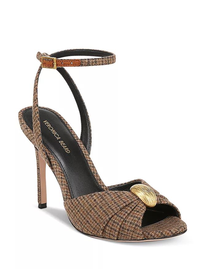 Women's Genevieve Plaid High Heel Ankle Strap City Sandals | Bloomingdale's (US)