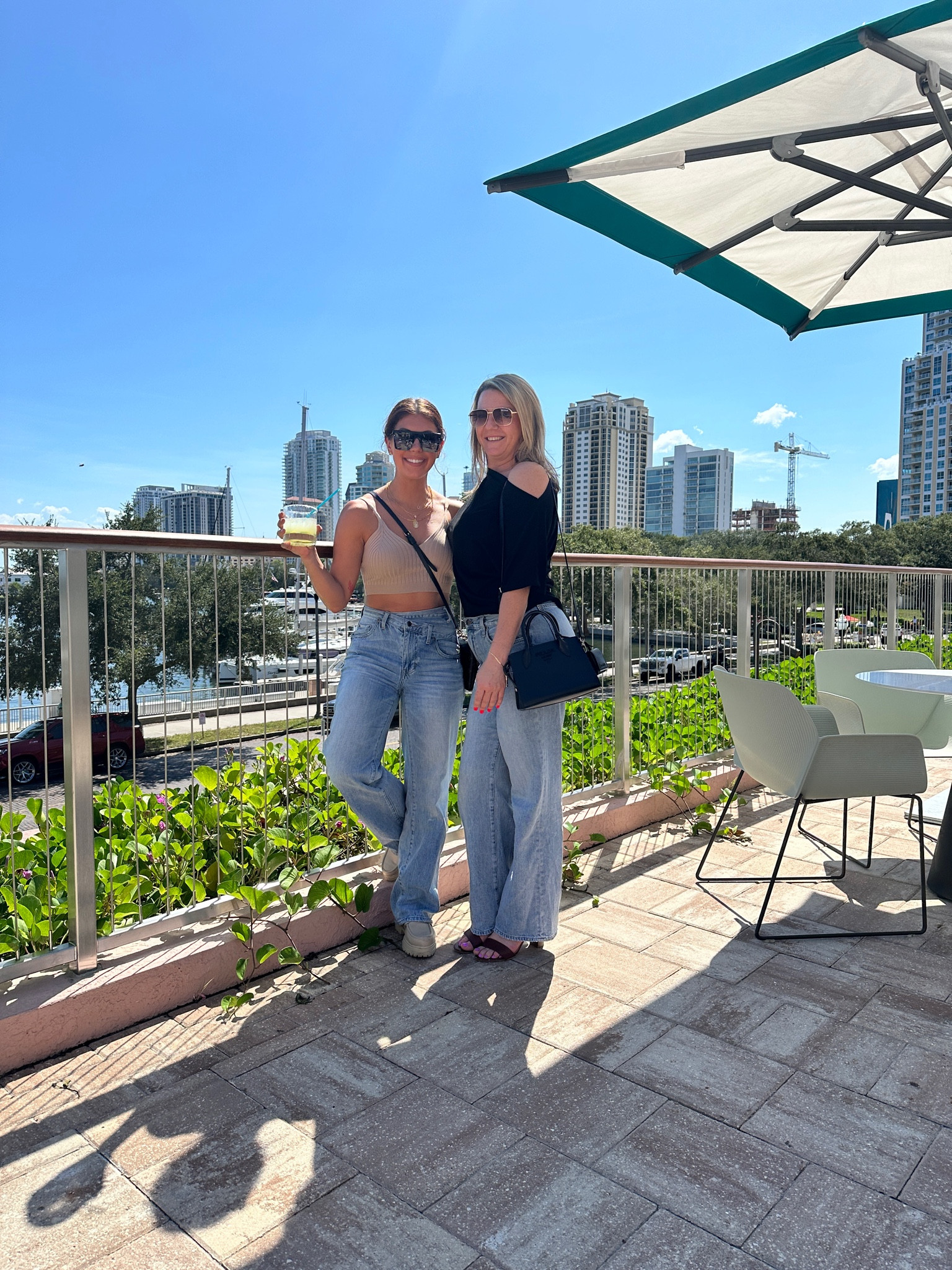2 besties, 2 different body types in our Pistola Bobbi cross waist wide relaxed jeans 💙🙌🏽 Celebrated my bff’s bday and showed up to lunch wearing the exact same comfy, flattering jeans 😂 Corinne is more of narrow hip frame with a larger bust. I’m more pear shaped. These jeans flatter both of our very different body types! 🙌🏽

#LTKSale #LTKsalealert #LTKstyletip