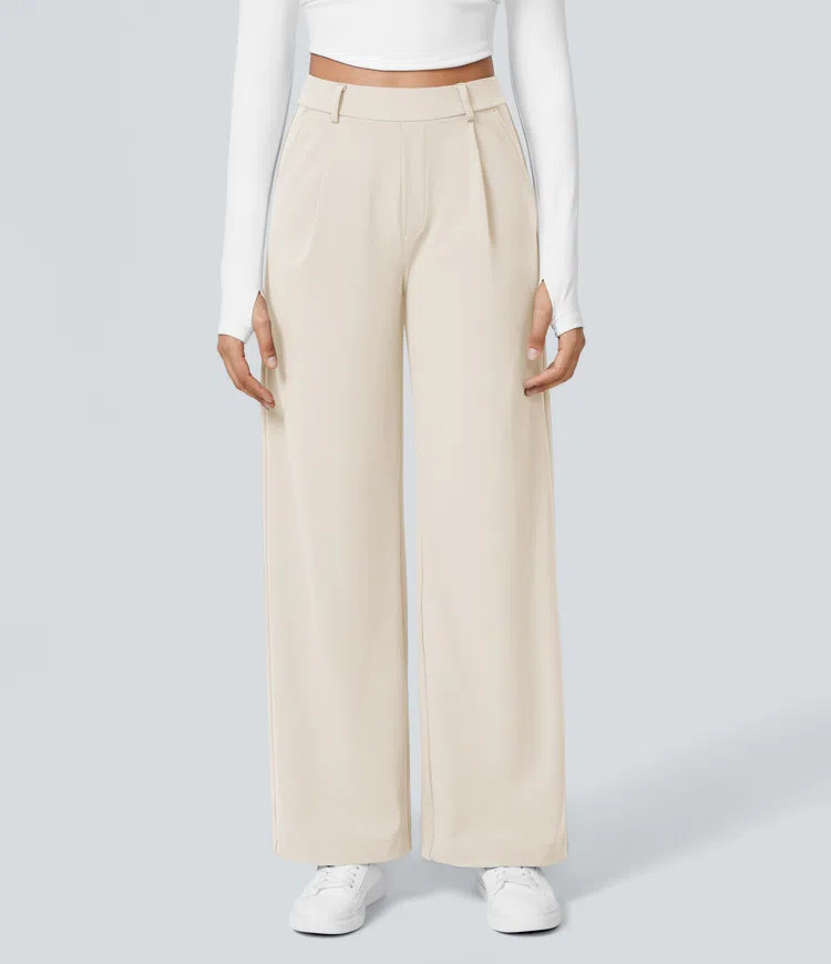 Halara Flex\u2122 DayStretch High Waisted Pocket Straight Leg Work Pants | HALARA