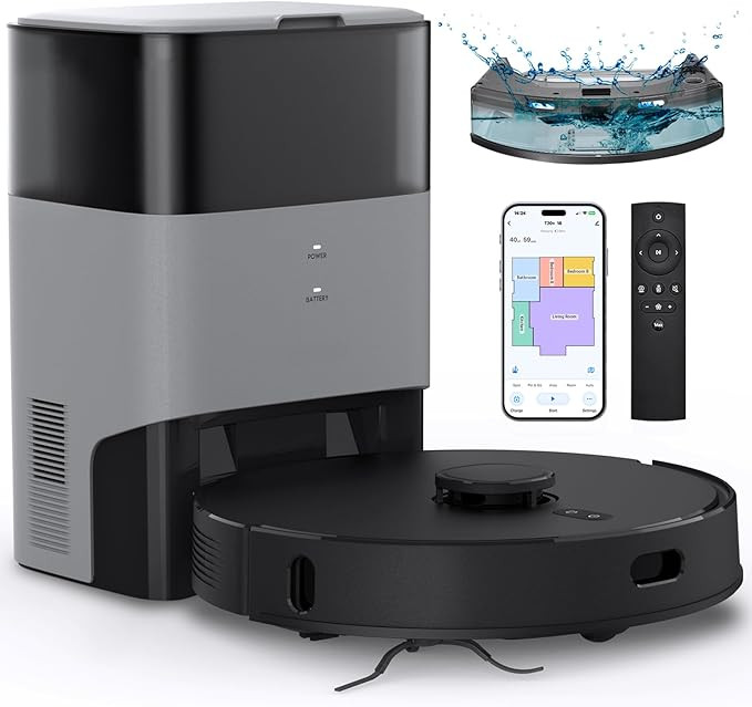 Robot Vacuum and Mop Combo, Self-Emptying, 60-Day Capacity, Schedule, 180mins Runtime, Home Mappi... | Amazon (US)