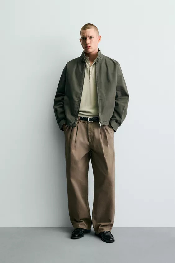 CROPPED FIT ZIP-UP JACKET | Zara UK