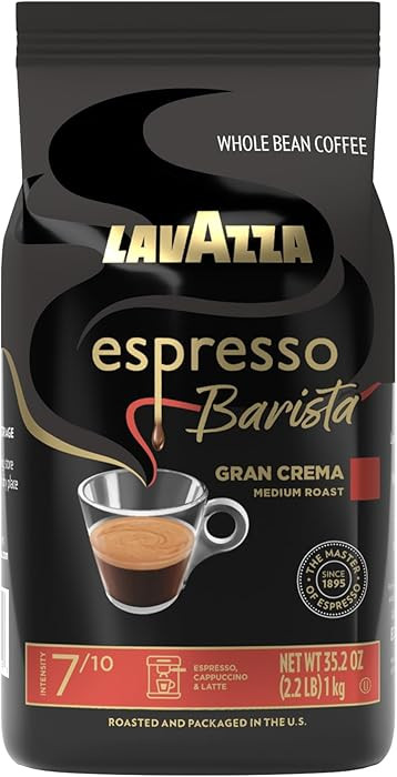 Lavazza Espresso Barista Gran Crema Whole Bean Coffee Blend, Medium Espresso Roast, Oz Bag (Packa... | Amazon (US)