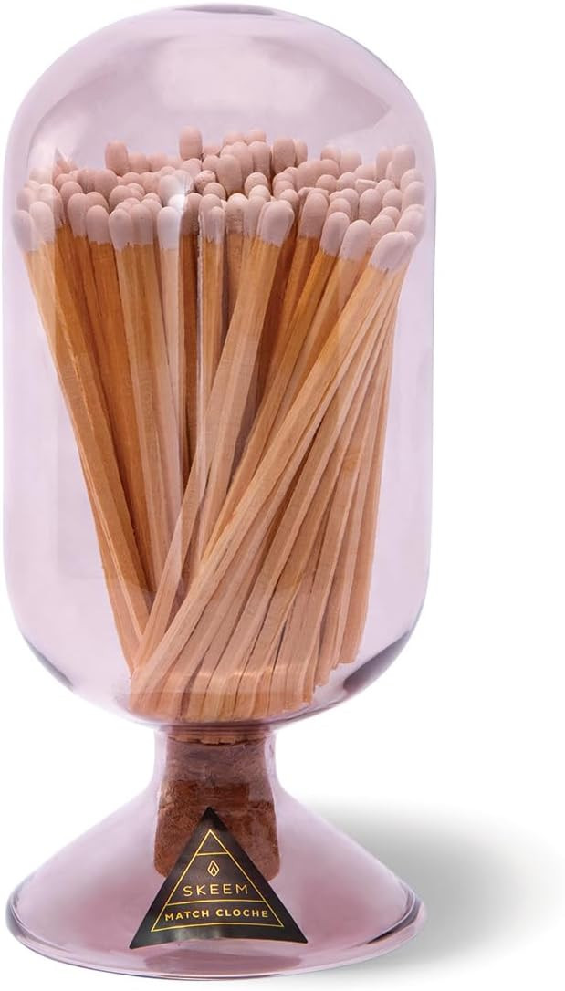 Skeem Glass Match Cloche with Striker - Violet - Includes 120 Small Match Sticks - Perfect Firepl... | Amazon (US)