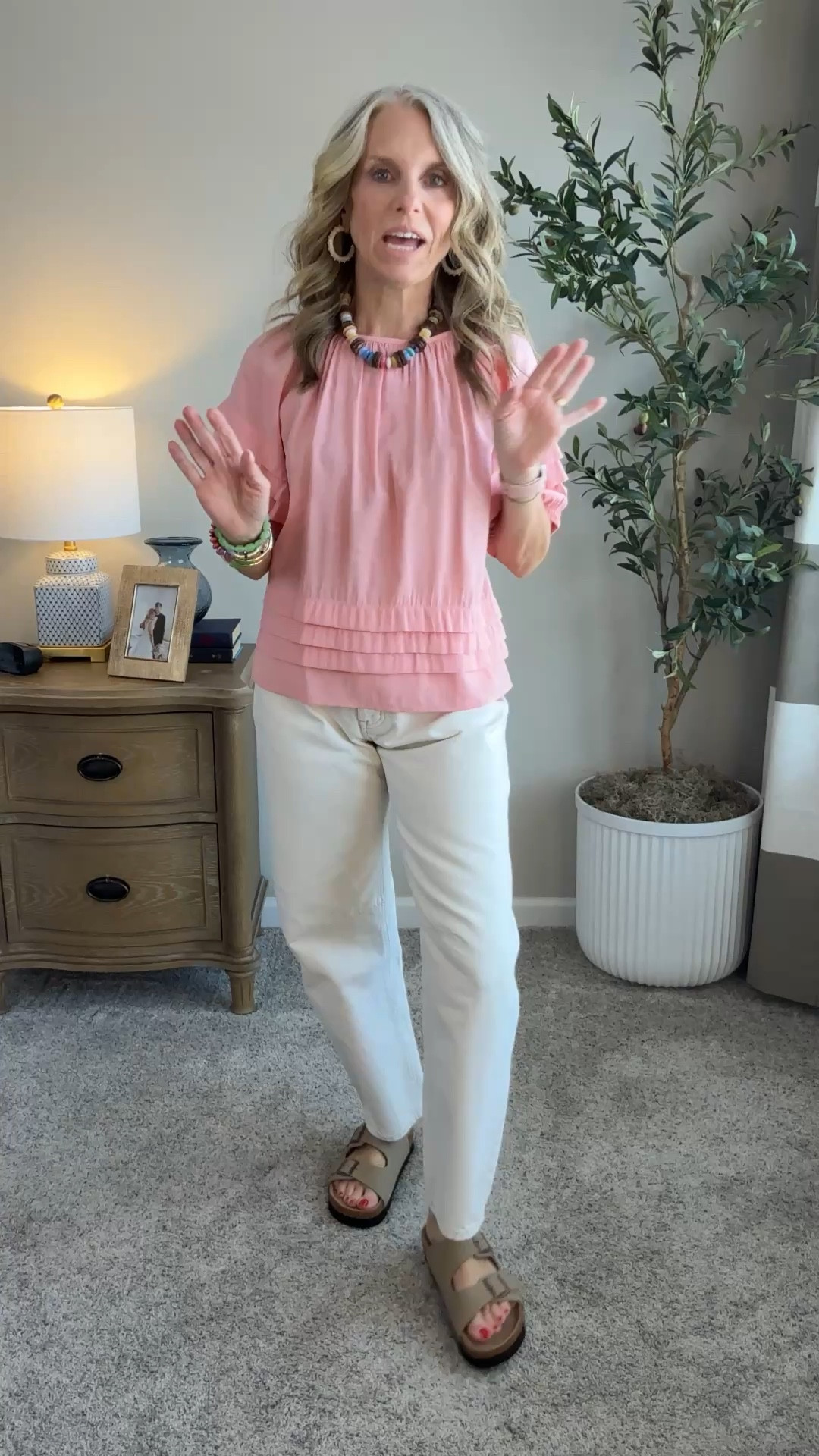 Not fussy, but still cute. I love that. The barrel jeans have the perfect amount of “barrel” Wearing 26 and XS top

#LTKOver40 #LTKootd #LTKgrwm