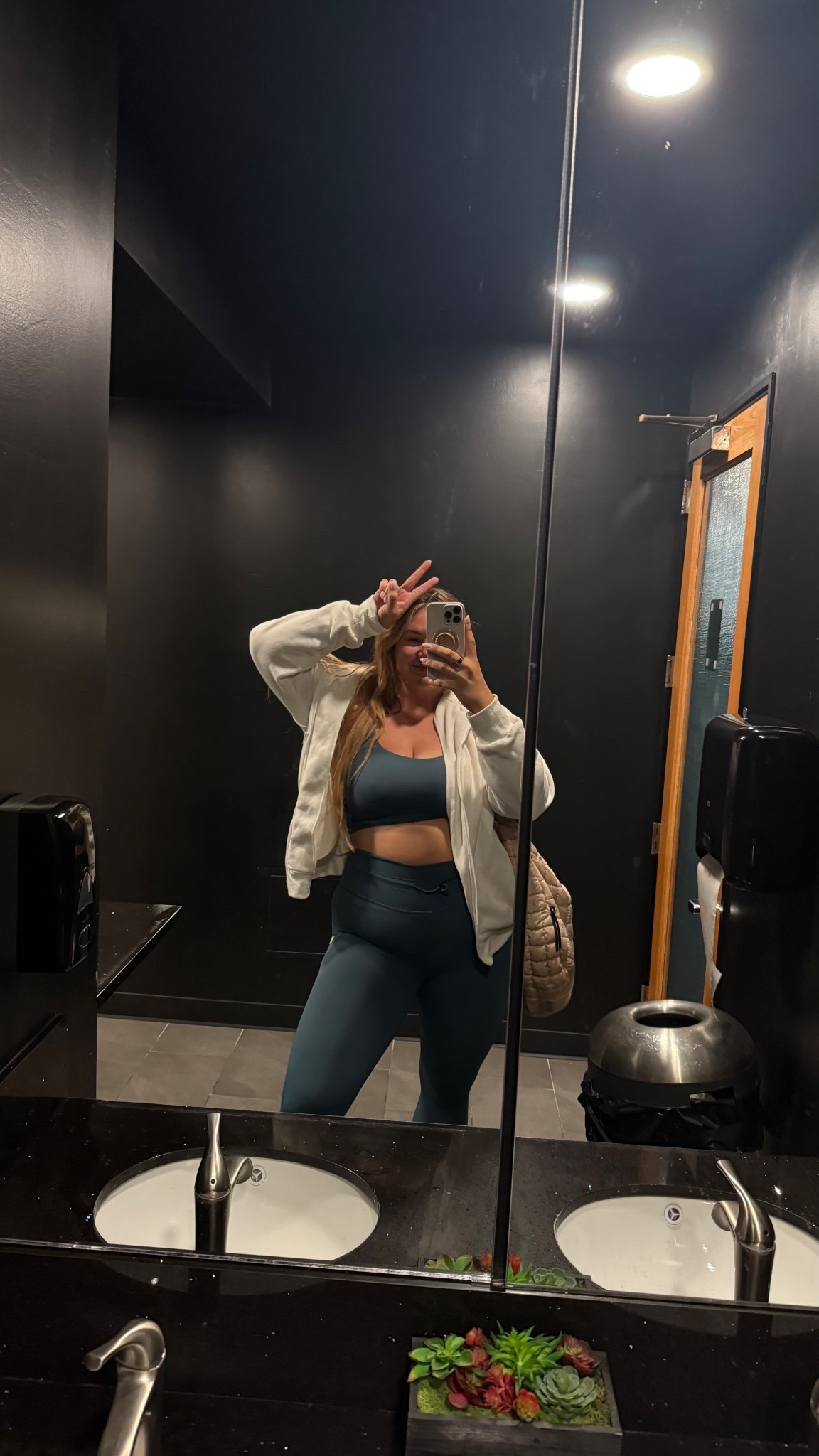 wearing xl top and bottom 