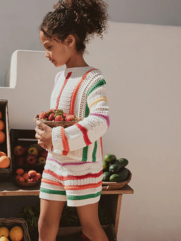 Rainbow Knitted Top & Shorts Set (3-16yrs) | Next US