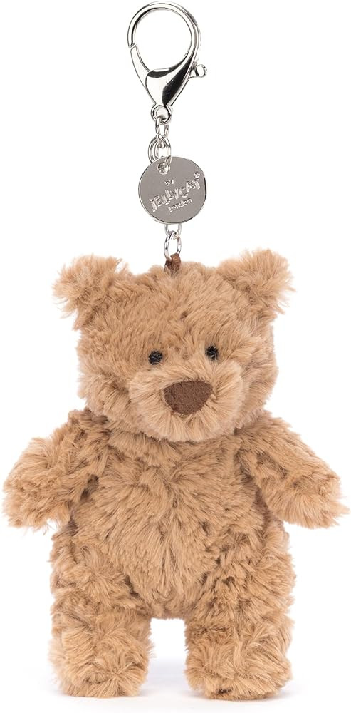 Jellycat Bartholomew Bear Bag Charm, 4.5 inches - Teddy Bear Plush Keychain - Great Gift Idea | Amazon (US)