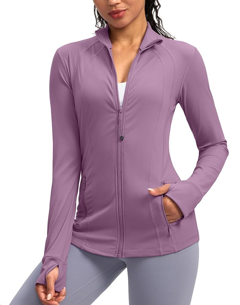G Gradual Women's Zip Up Workout Jackets with Pockets Slim Fit Cottony Soft Jacket for Running At... | Amazon (US)