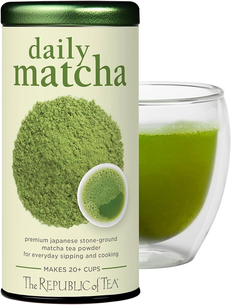 The Republic of Tea Japanese Daily Matcha Powder, 1.5 oz Tin | Matcha Green Tea | Makes 20+ Cups | Amazon (US)