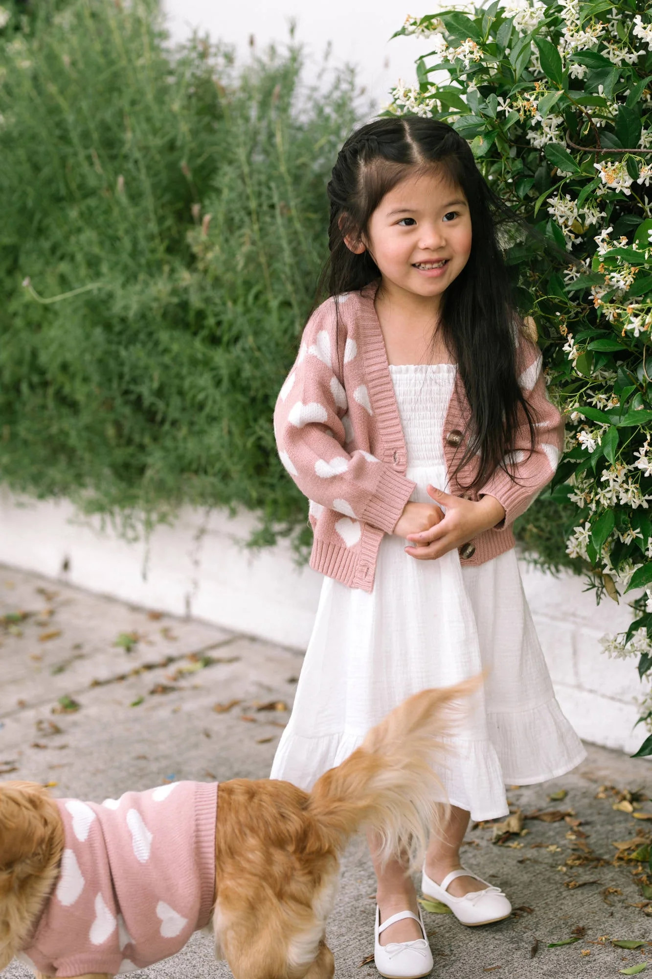 Mini Meredith Heart Cardigan | Morning Lavender