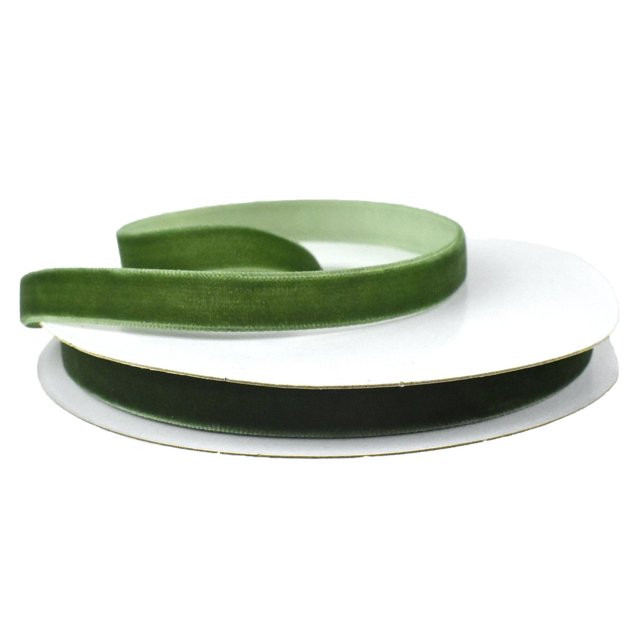 Woven Vintage Velvet Christmas Ribbon, 3/8-Inch, 10-Yard - Eucalyptus - Walmart.com | Walmart (US)