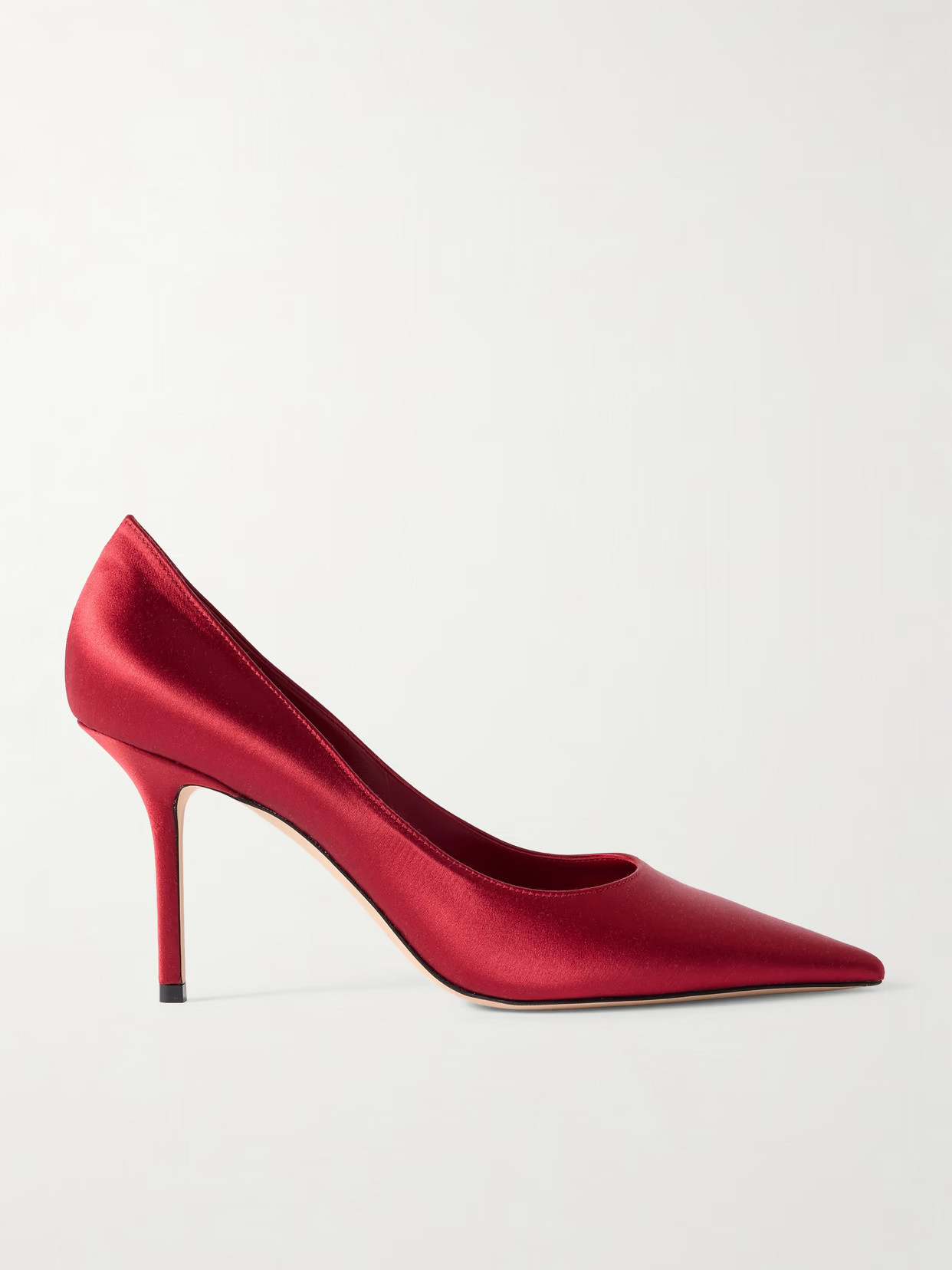 Jimmy Choo - Love 85 Satin Pumps - Red | NET-A-PORTER (US)