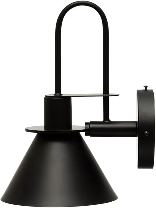 Creative Co-Op Metal Wall Sconce, 9" L x 7" W x 12" H, Black | Amazon (US)