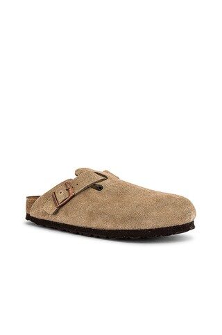 BIRKENSTOCK Boston Soft Footbed Clog in Taupe from Revolve.com | Revolve Clothing (Global)