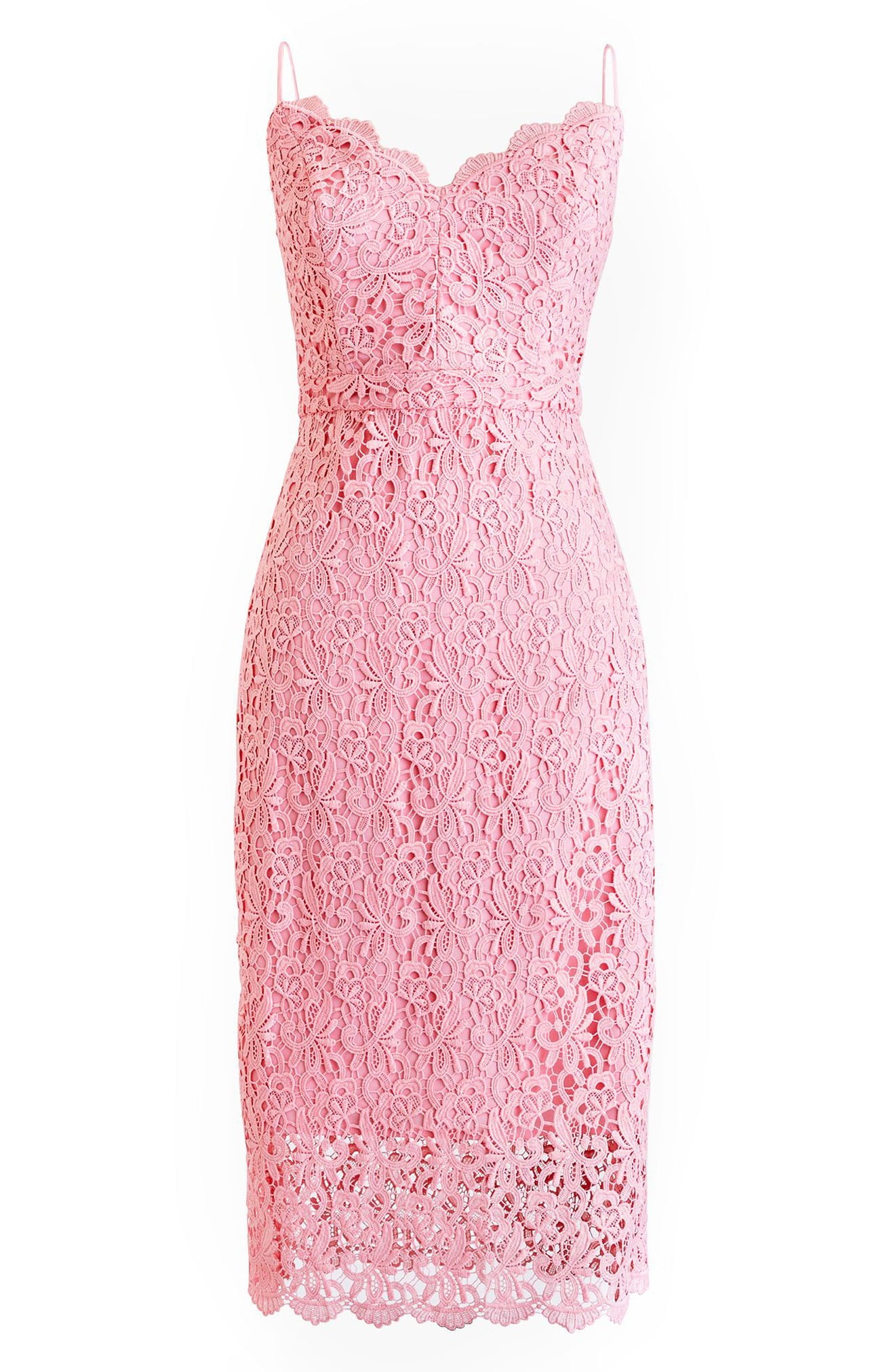 J.Crew Guipure Lace Spaghetti Strap Dress | Nordstrom
