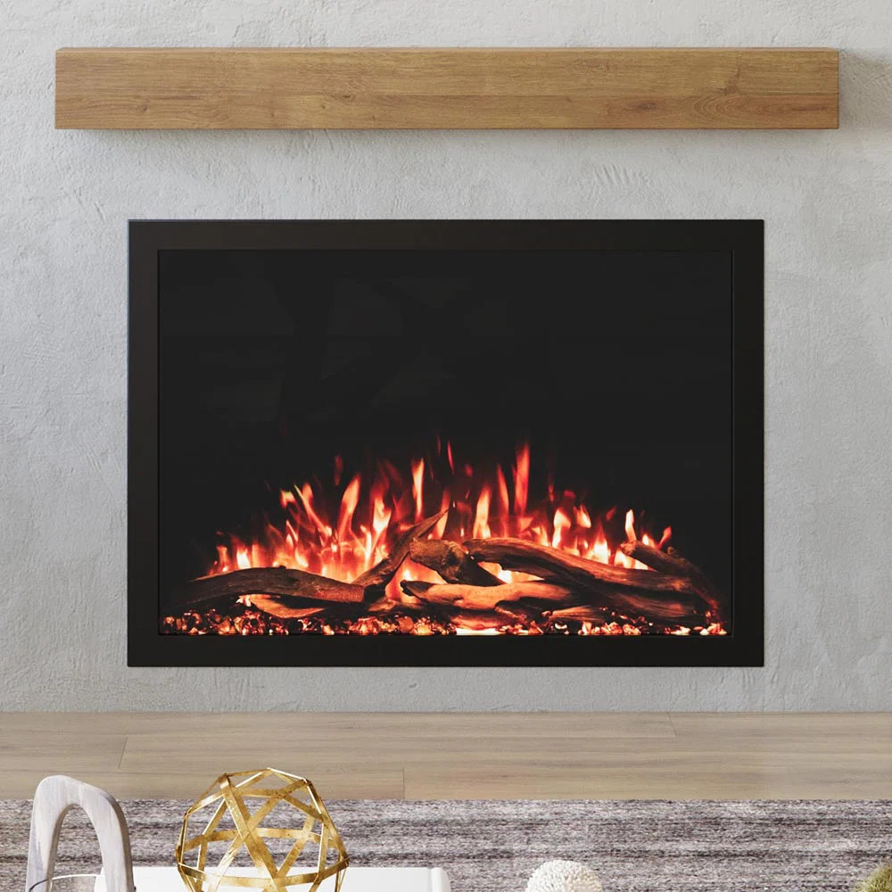 Highmark 38" Traditional Electric Fireplace Insert Heater, Wi-Fi, Google & Alexa Compatible, Logs... | Wayfair North America
