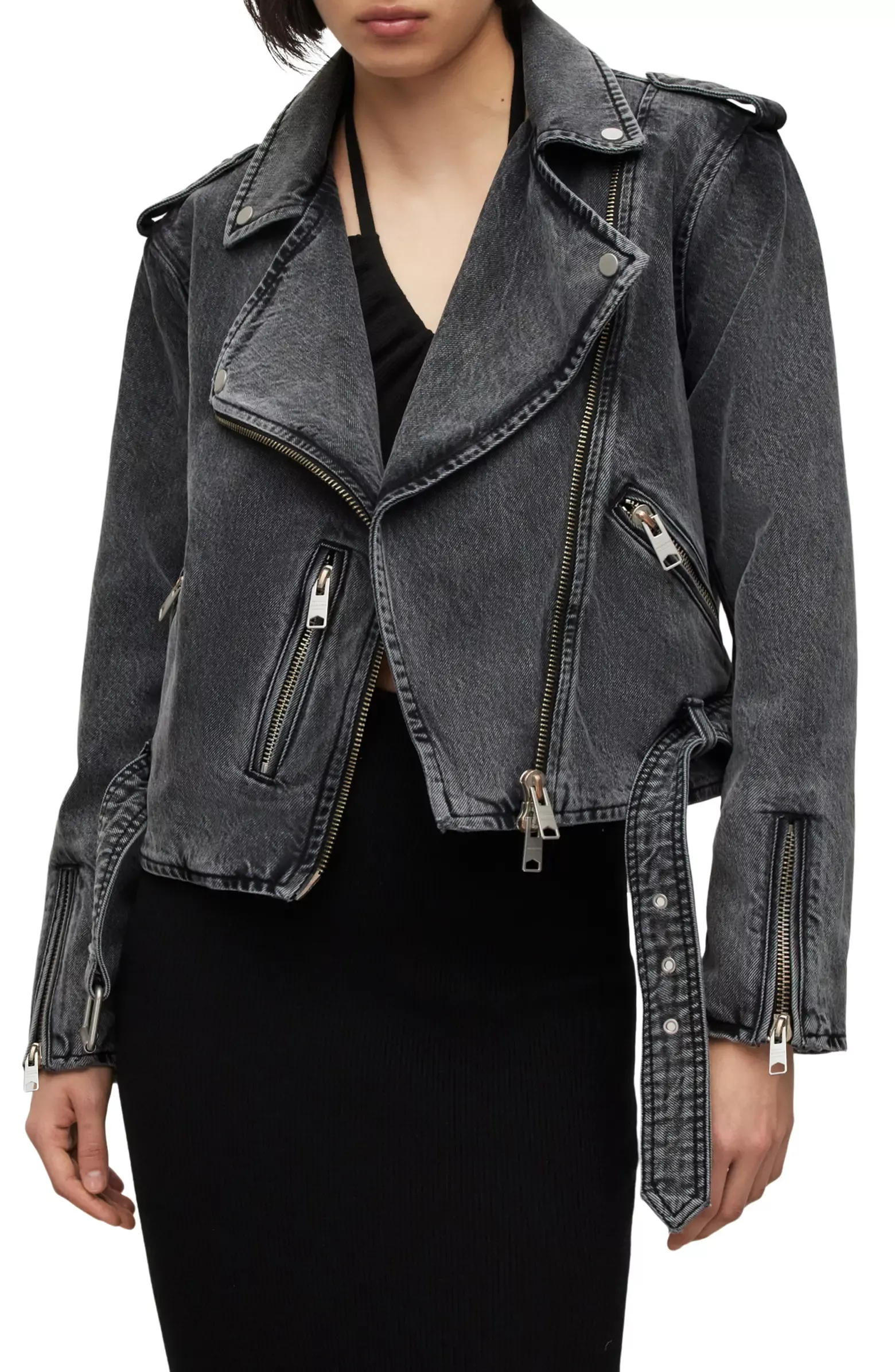 Balfern Denim Biker Jacket curated on LTK