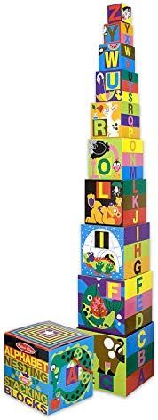 Melissa & Doug Deluxe 10-Piece Alphabet Nesting and Stacking Blocks | Amazon (US)