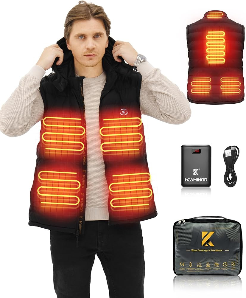 Heated Vest for Men with 7.5Hour Lifespan Rechargeable Battery Pack, Lightweight Mens Heat Vest, ... | Amazon (US)
