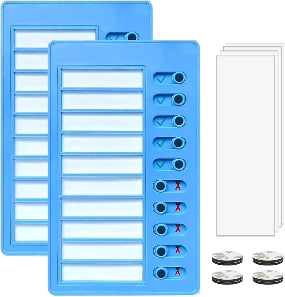 2 Pcs Chore Chart for Kids to Do List Board, Checklist Board Chore Charts Plastic Blank Daily Rou... | Amazon (US)