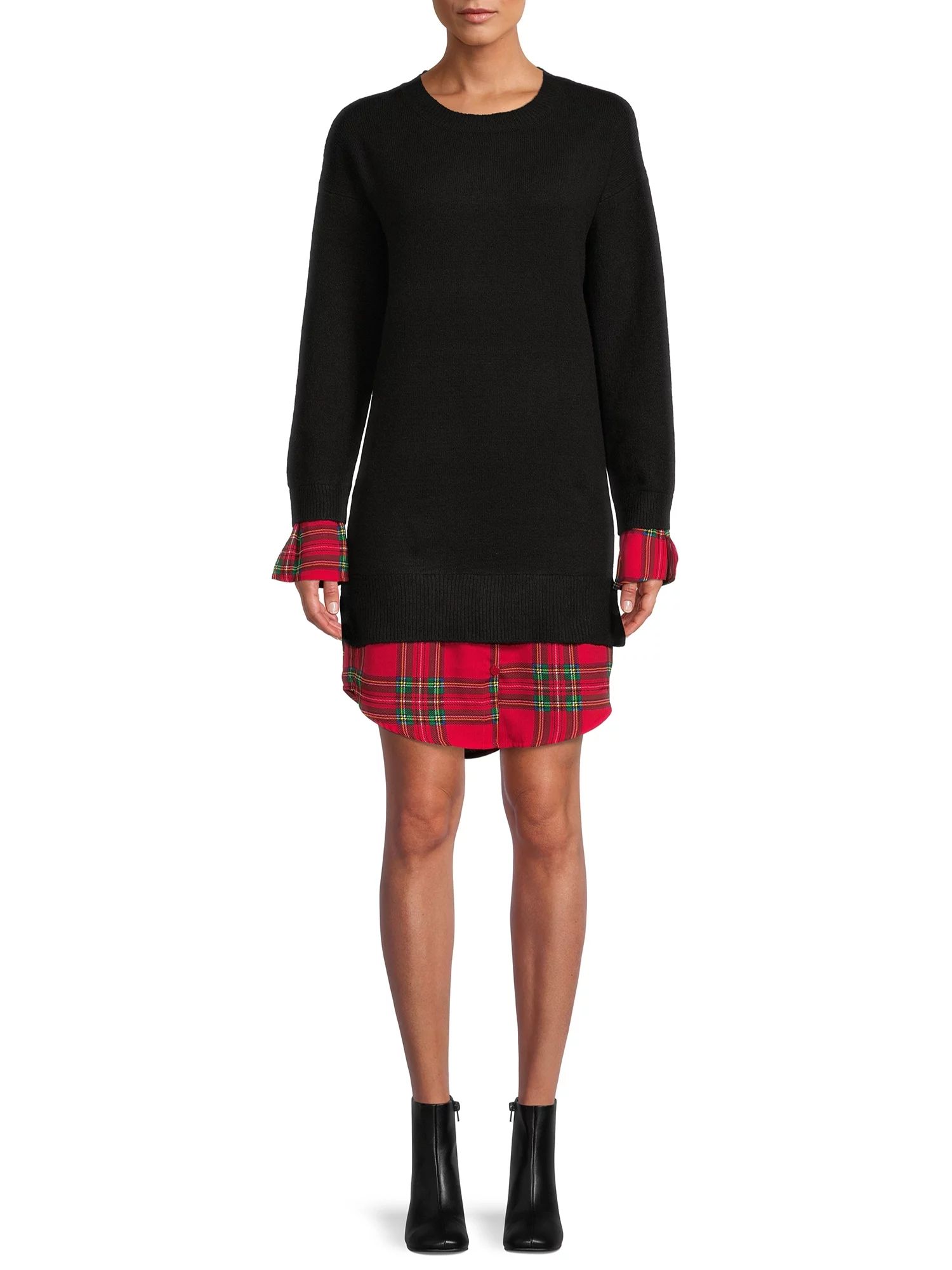 Time and Tru Women’s Shirttail Sweater Dress - Walmart.com | Walmart (US)