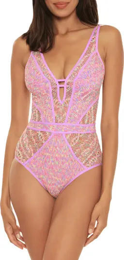 Becca Color Play Mesh One-Piece Swimsuit | Nordstrom | Nordstrom