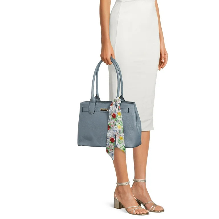 London Fog Women's Adult Lorianna Satchel with Scarf Dove - Walmart.com | Walmart (US)