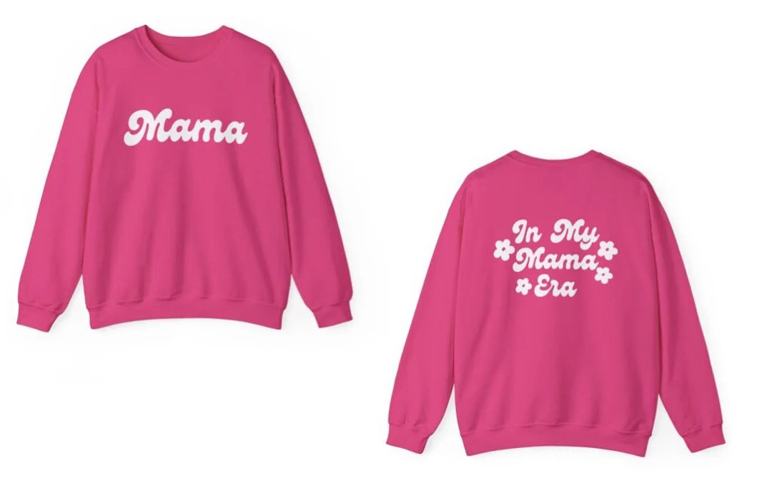 Mama Sweatshirt, In my mama era sweatshirt, pink mama sweatshirt, Unisex Heavy Blend™ Crewneck ... | Etsy (US)