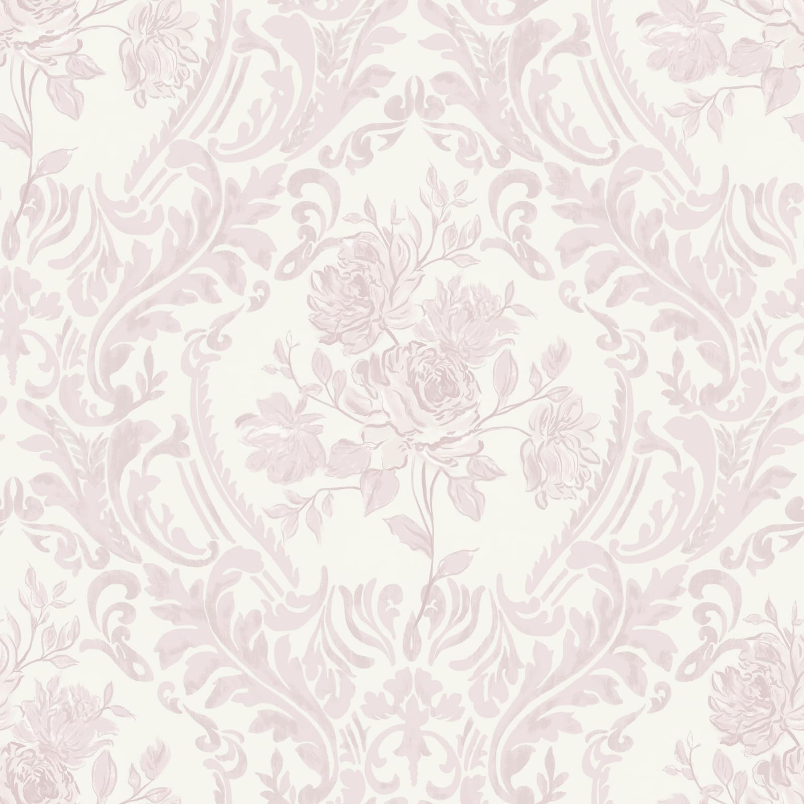 Ismoon Peel and Stick Wallpaper Vintage Floral Contact Paper Boho Watercolor Pink Damask Wallpape... | Amazon (US)