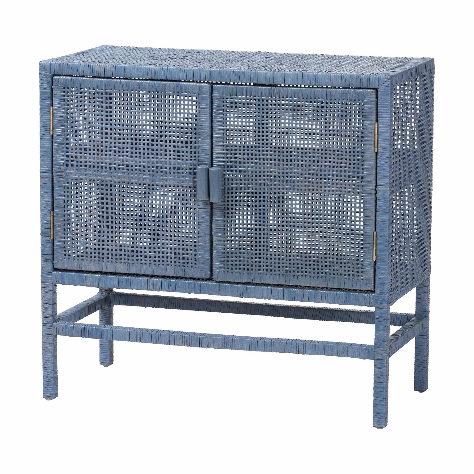 Bali & pari Vivan Natural Rattan Storage Cabinet - 2-Tier Handwoven Wicker Accent Cabinet with Do... | Amazon (US)