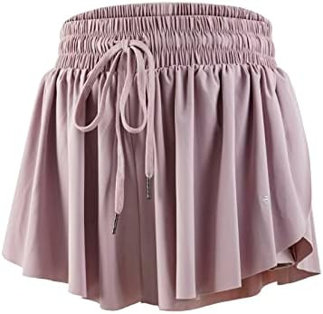 Flowy Athletic Shorts for Women Gym Yoga Workout Running Skort Spandex Butterfly Tennis Skirts Cu... | Amazon (US)