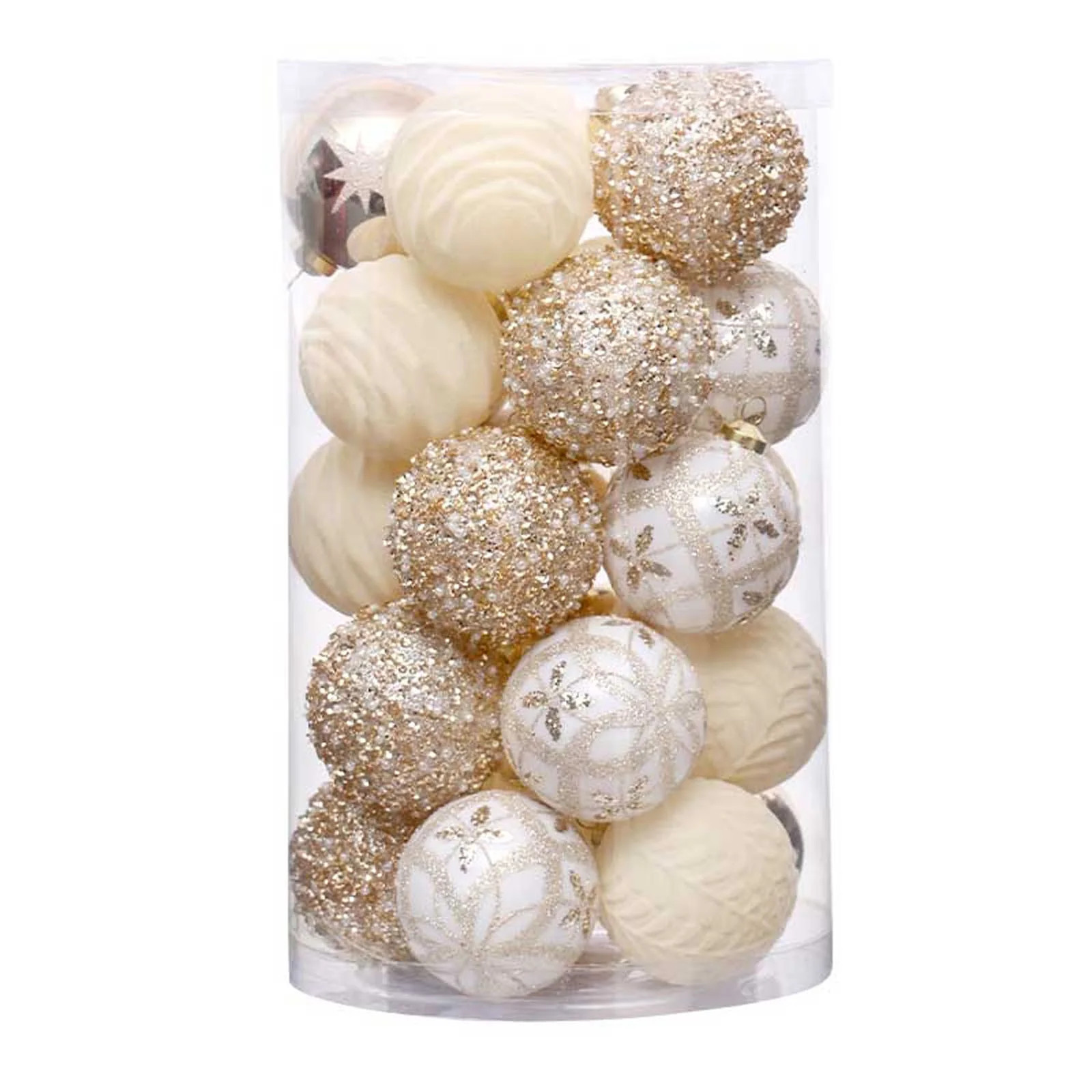 Kbndieu 25PCS Christmas Tree Balls Ornaments Decorations, 2.36" Painted Shatterproof Christmas Ba... | Walmart (US)