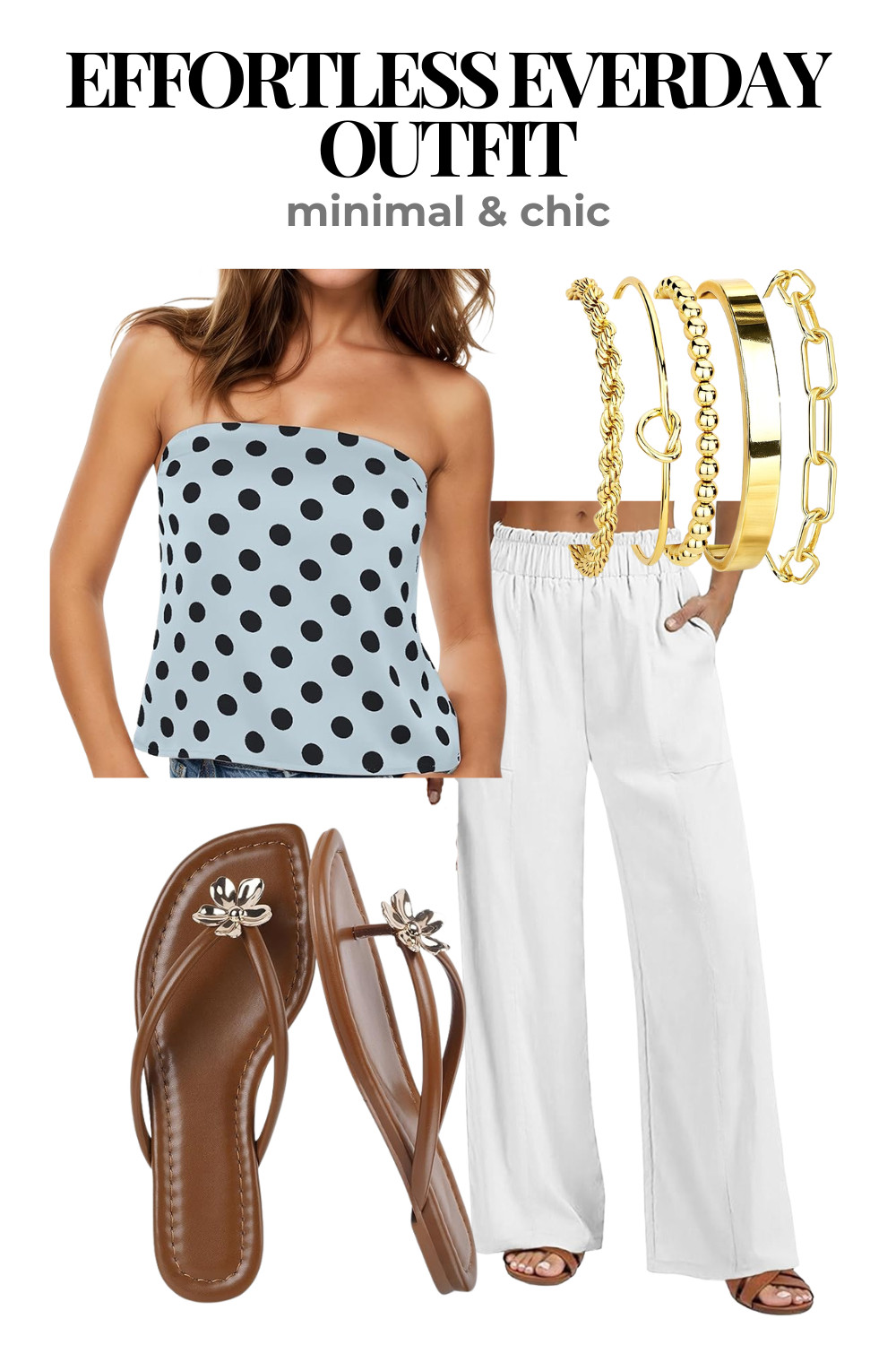 Effortless Everyday Outfit from Amazon

casual outfit ideas, minimalist fashion, summer style, chic everyday outfits, neutral outfits, wide-leg pants outfits, polka dot tops, simple accessories, amazon finds, amazon outfit, amazon fashion 

 #LTKootd #LTKSeasonal #LTKSaleAlert