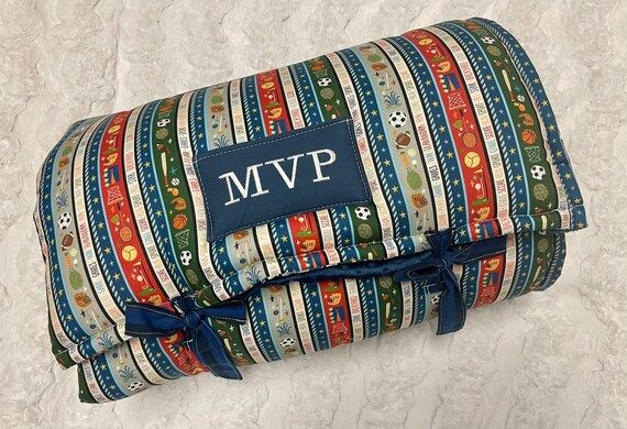 MVP Quilted SPORTS Toddler Nap Mat by Janiebee Quilted Nap - Etsy | Etsy (US)