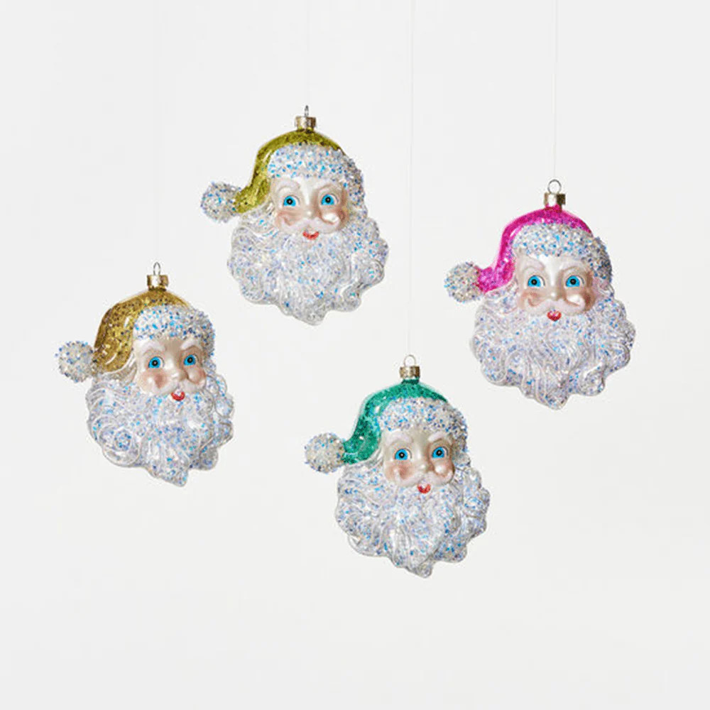 Cheerful Santa Ornament - 4 Color Options | Shop Sweet Lulu