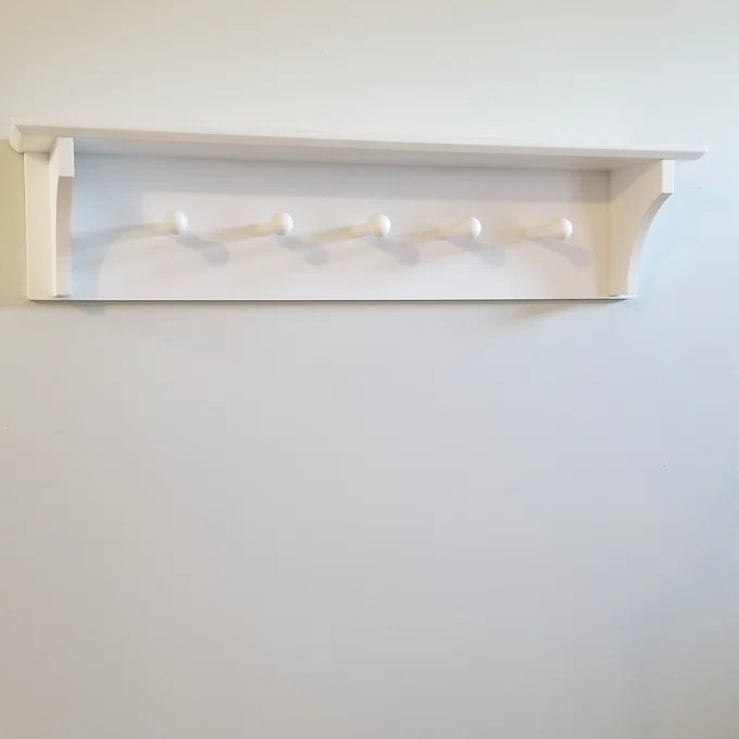 Ballucci Atlanta 24'' Wide 5 - Hook Wall Mounted Coat Rack with Shelf & Reviews | Wayfair | Wayfair North America