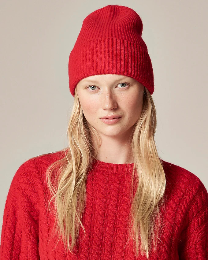 Ribbed cashmere beanie | J. Crew US