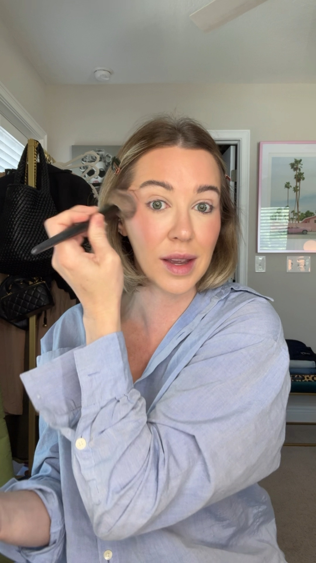 Highlight: mesmerize
Blush: strawberry sunset 
Foundation: 9
Concealer: bisque 1.8
Bronzer: sand 

#LTKBeauty