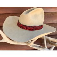 Red Leather Hat Band, Carved Band For Hat, Cowboy & Cowgirl Hats, Western Retro Accessories, One Of  | Etsy (US)