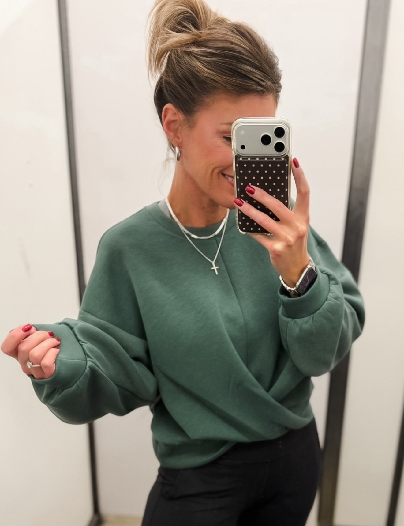 How cute is the twist front detail on this crewneck sweatshirt. Wearing medium  

#LTKSeasonal #LTKHoliday