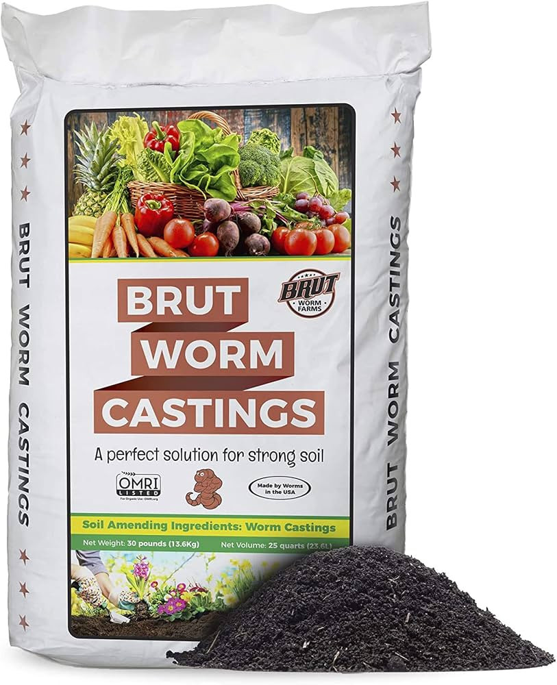 Brut Organic Worm Castings – 30 Lb – Garden's Elixir for Thriving Blooms & Harvests! | Amazon (US)
