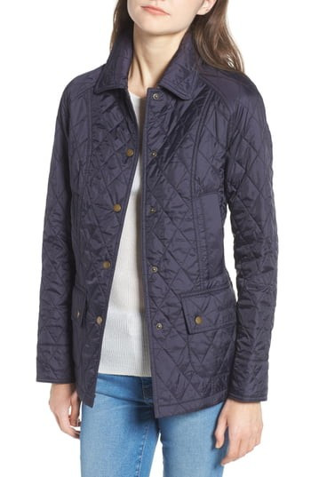 Women's Barbour 'Beadnell - Summer' Quilted Jacket, Size 6 US / 10 UK - Blue | Nordstrom