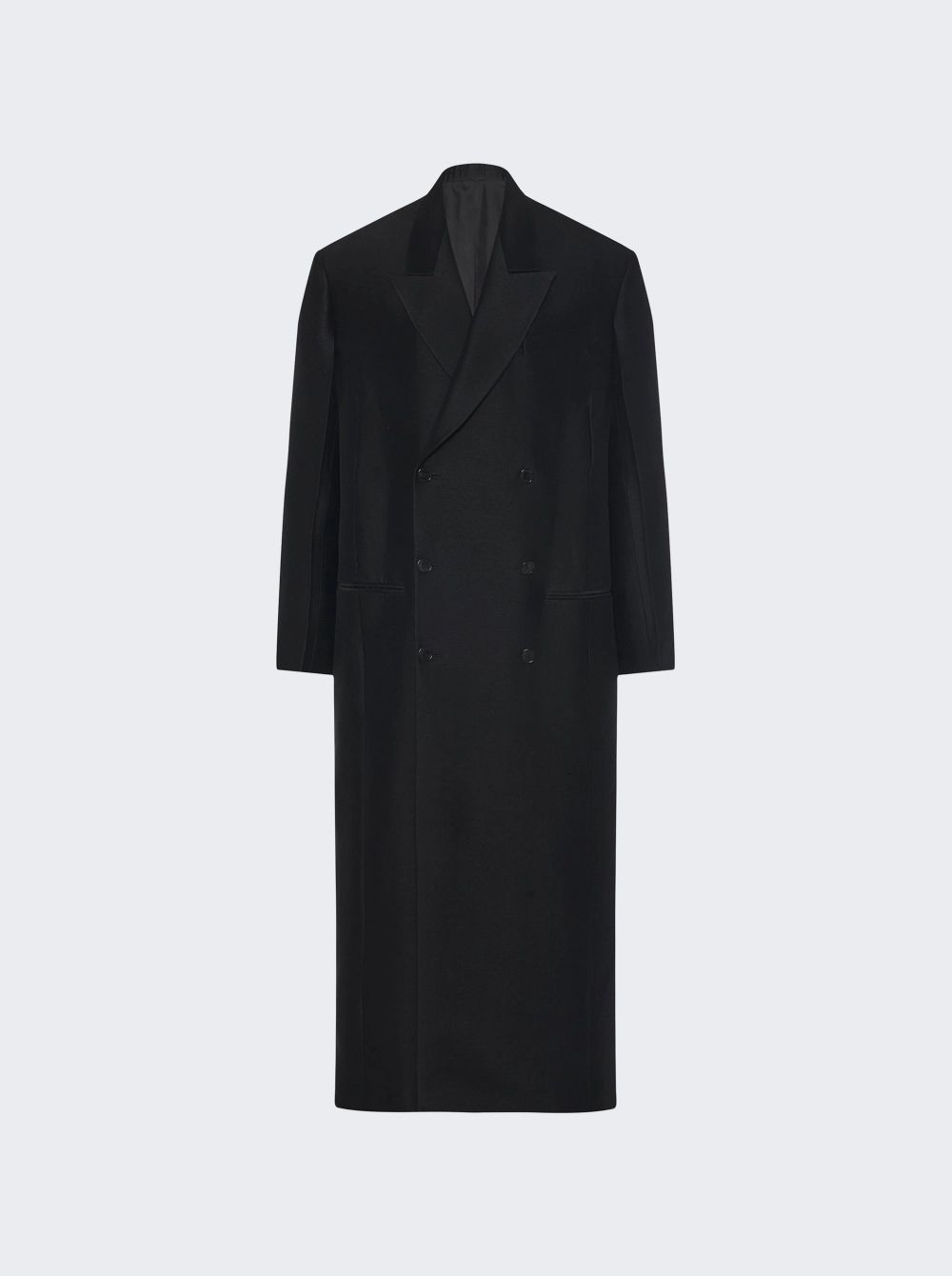 Catena Wool and Silk Coat Black  | The Webster | The Webster