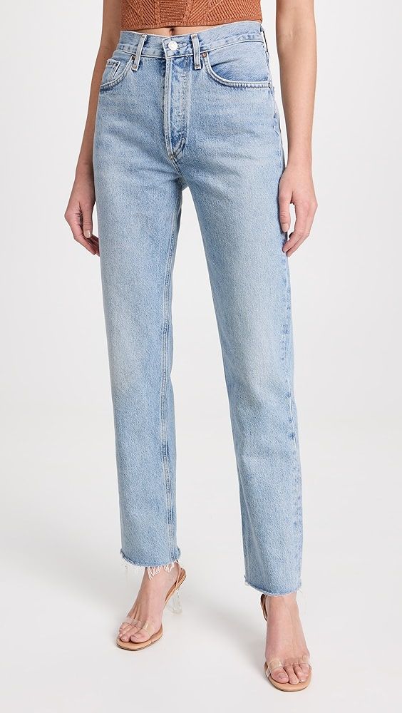 AGOLDE Lana Mid Rise Straight Jeans | Shopbop | Shopbop