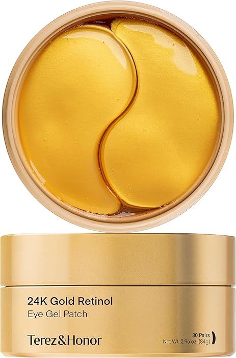 TEREZ & HONOR 24K Gold Retinol Under Eye Patches - 60 Korean Hydrogel Eye Masks with Collagen Pep... | Amazon (US)