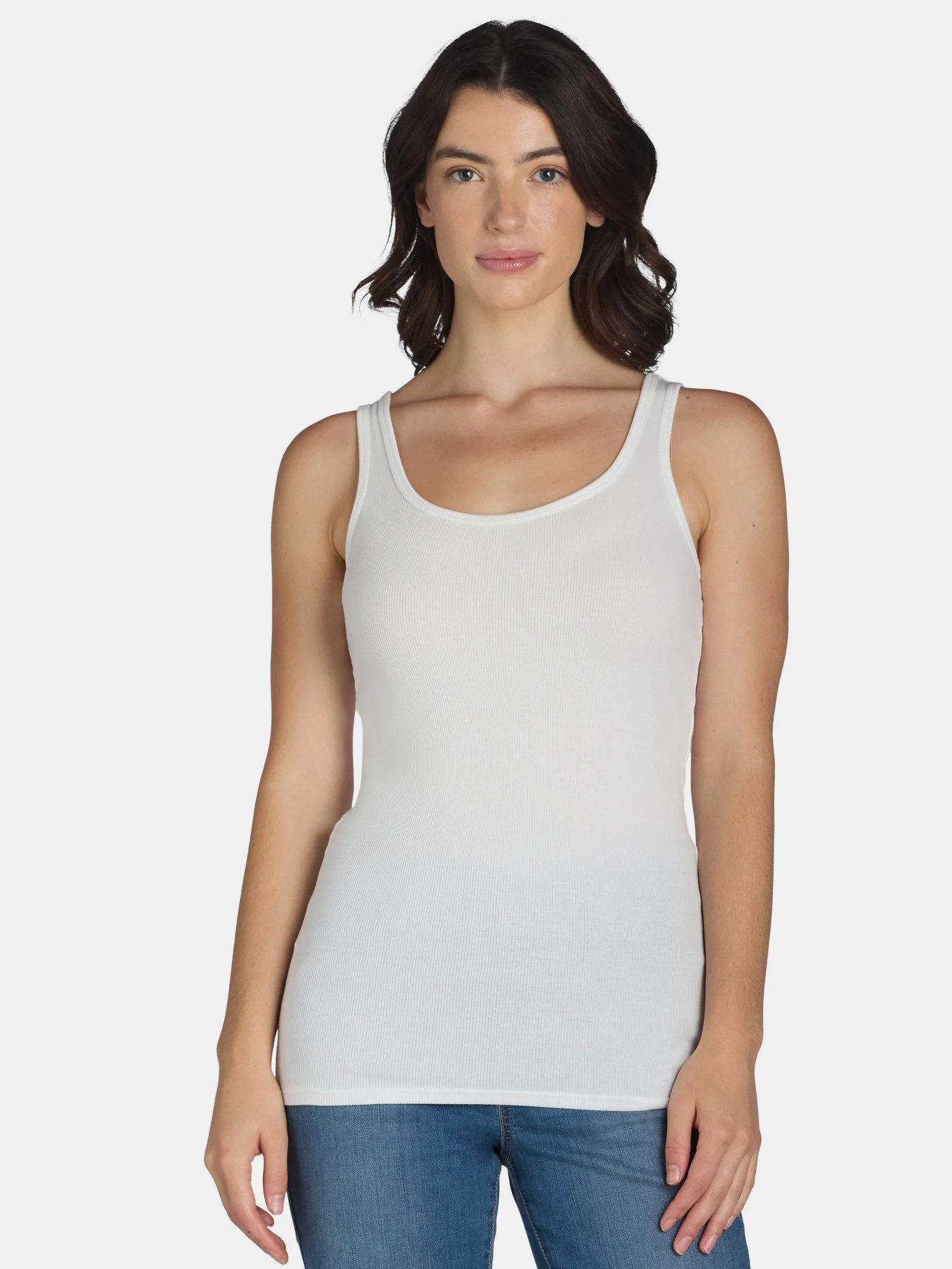 Time and Tru Women's Ribbed Tank Top, Sizes XS-XXXL | Walmart (US)