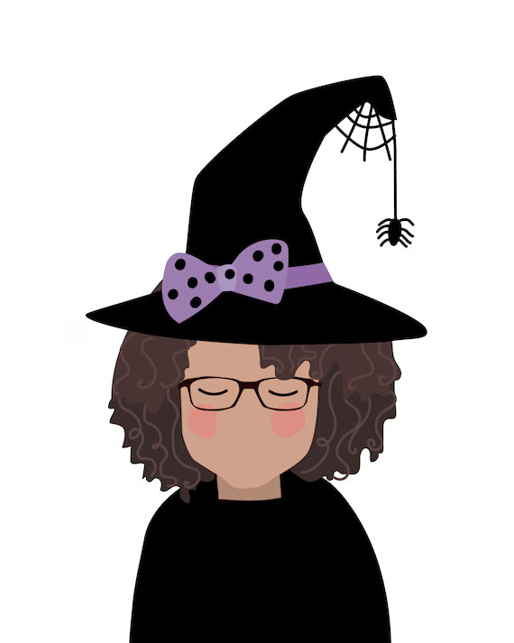 Custom Halloween Face Portrait  witch warlock spider bows | Etsy | Etsy (US)