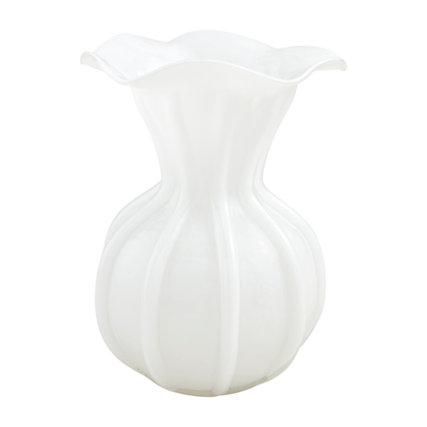 Large Ruffled Glass Vase | Mud Pie