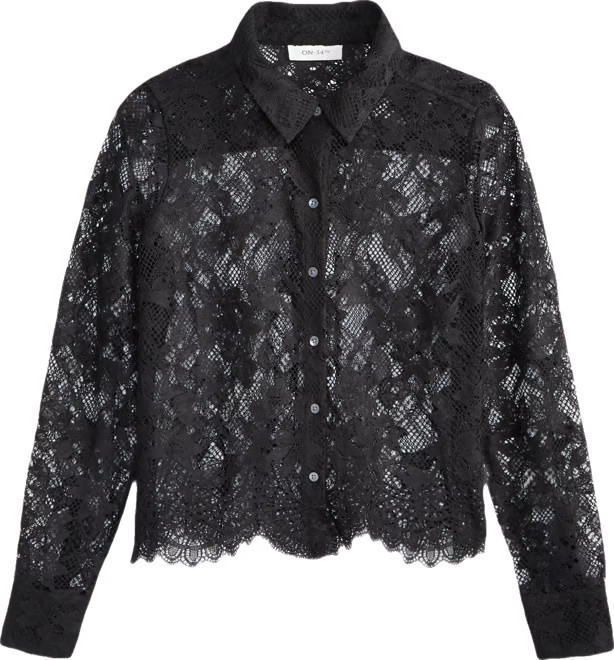 Women's Lace Button-Front Long-Sleeve Shirt, Created for Macy's | Macy's