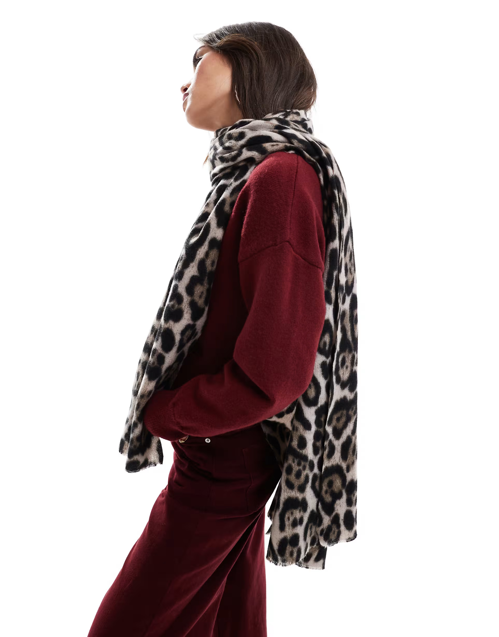 ASOS DESIGN oversized leopard print scarf | ASOS (Global)